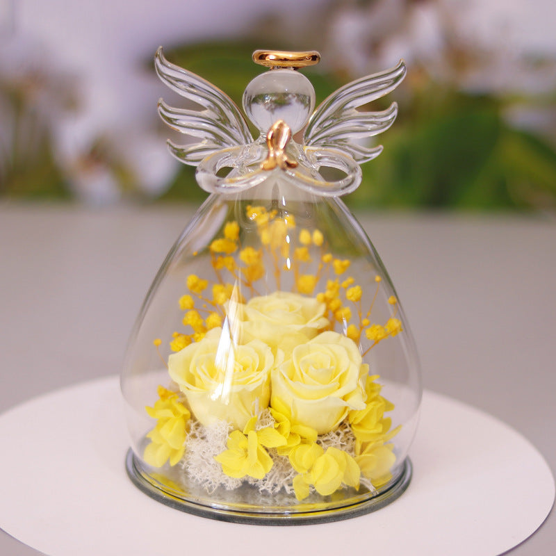 Angel Eternal Rose – Glass Dome Flower Gift | 888Gifts