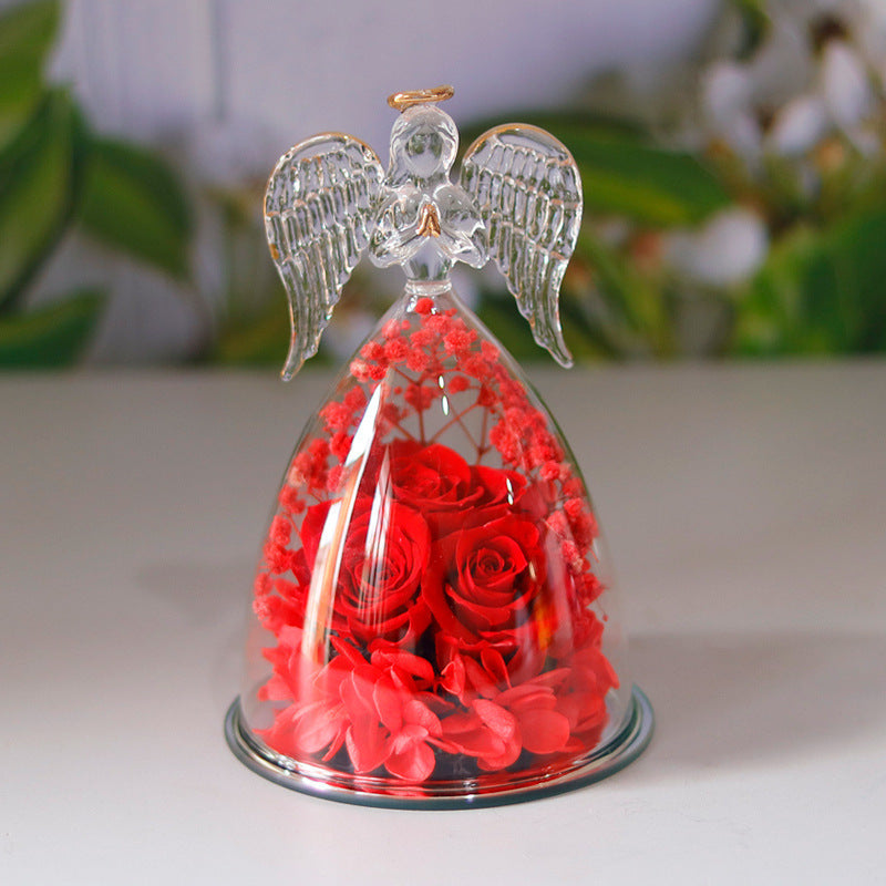 Angel Eternal Rose – Glass Dome Flower Gift | 888Gifts