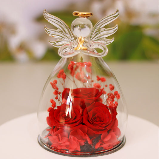 Angel Eternal Rose – Glass Dome Flower Gift | 888Gifts