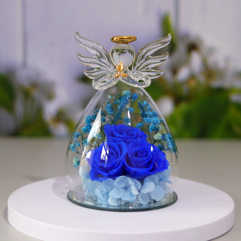 Angel Eternal Rose – Glass Dome Flower Gift | 888Gifts