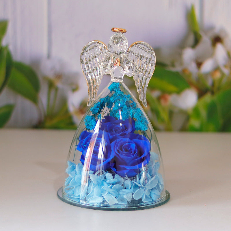 Angel Eternal Rose – Glass Dome Flower Gift | 888Gifts