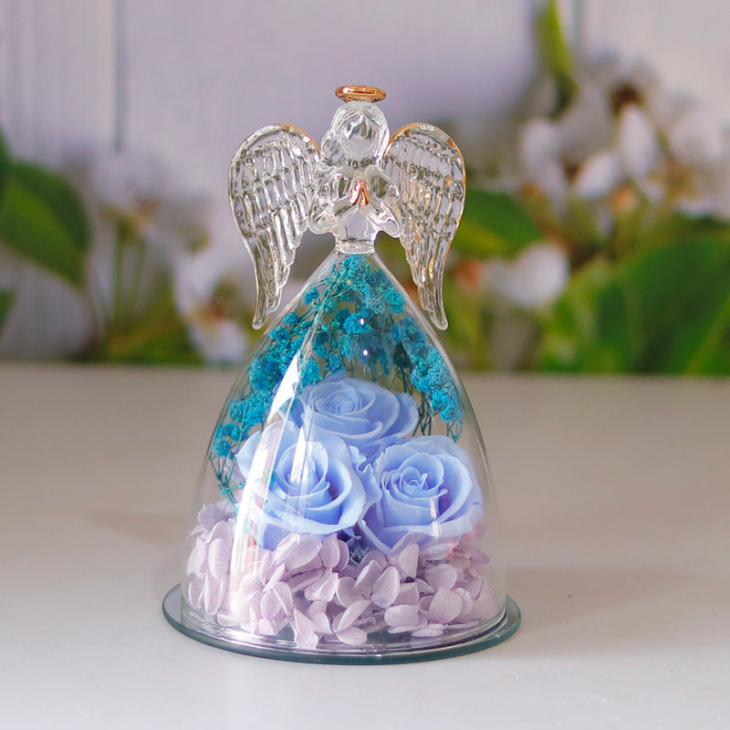Angel Eternal Rose – Glass Dome Flower Gift | 888Gifts